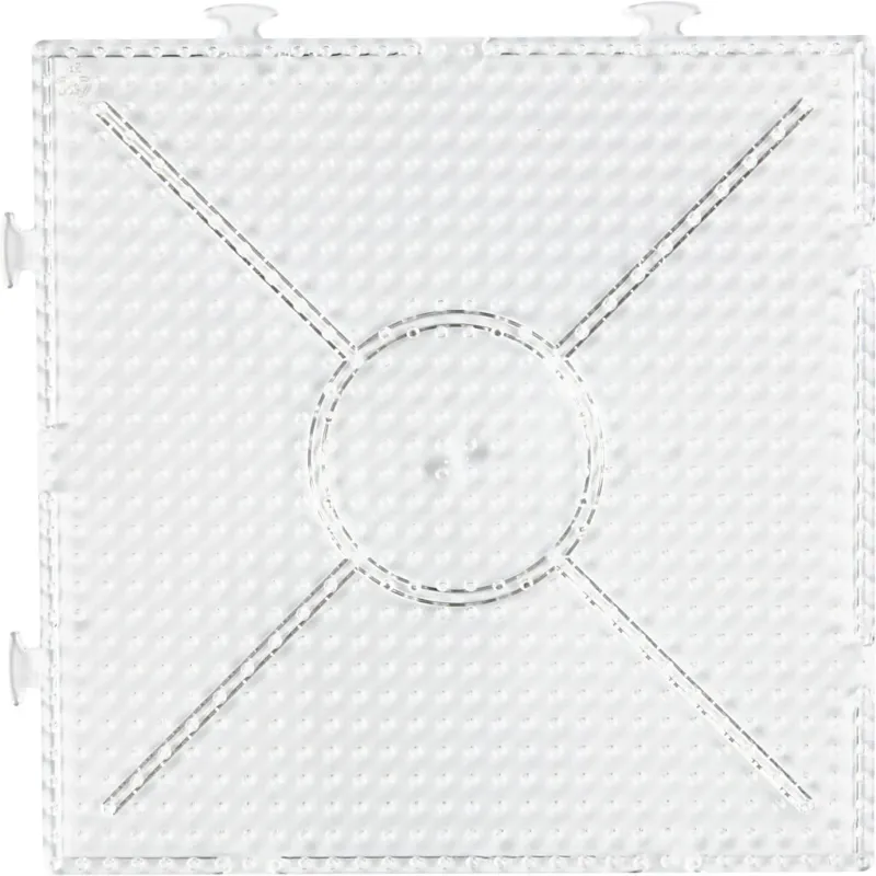 Peg Board, large square, size 15x15 cm, medium, clear