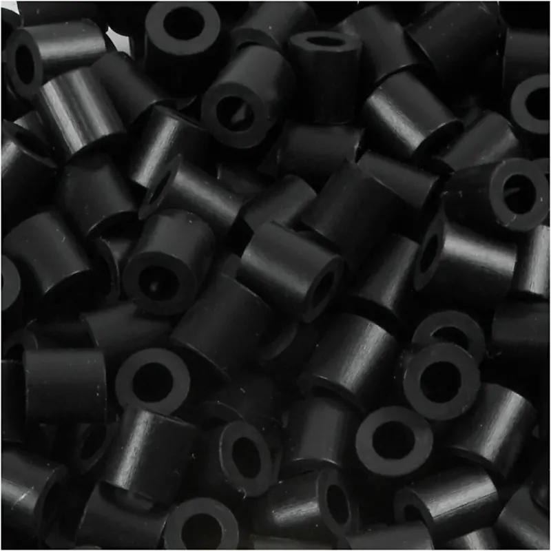 PhotoPearls, size 5x5 mm, hole size 2,5 mm, medium, black (1), 6000 pc