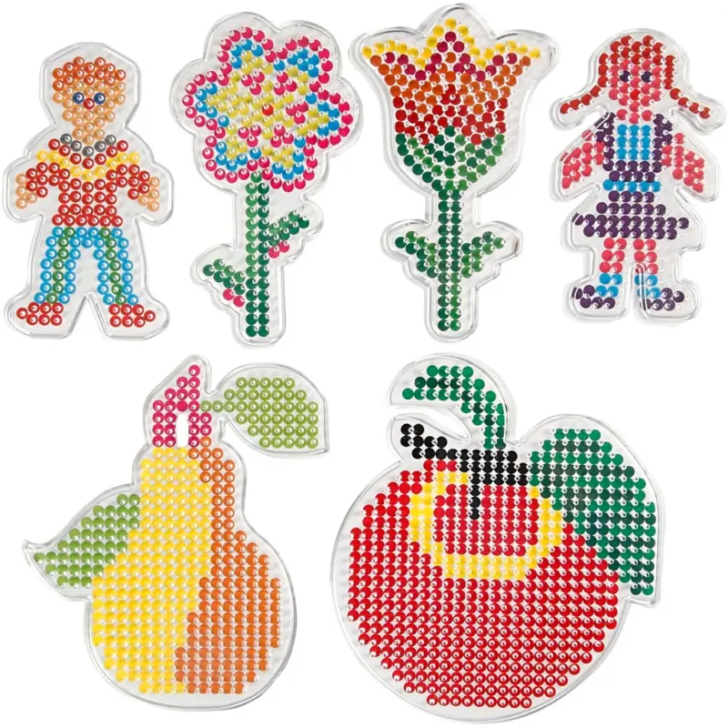 Peg Board, flowers, girl, boy, apple and pear, size 8,5x14-14x16 cm, medium, 6 pc