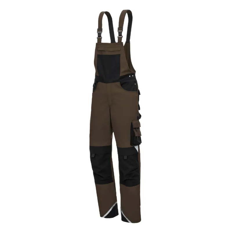 NITRAS MOTION TEX PLUS, Latzhose, braun / schwarz