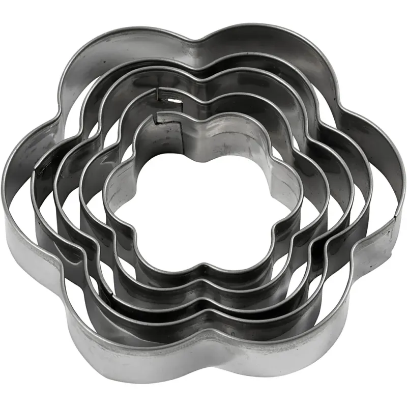 Cookie Cutters, flower, size 8 cm, 5 pc