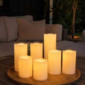 XL-Lichtpaket 7 Stk. Blockkerzen