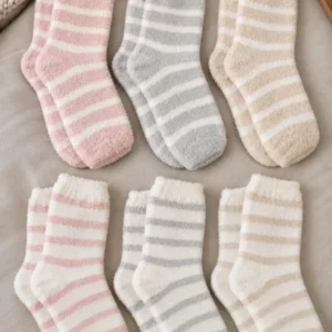 Socken 2 Paar COZY - Gestreiftes MIX