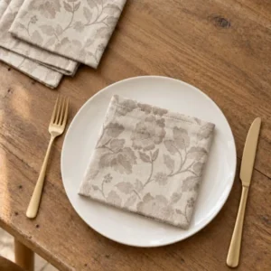 Mundservietten JACQUARD Sand - 4 Stk