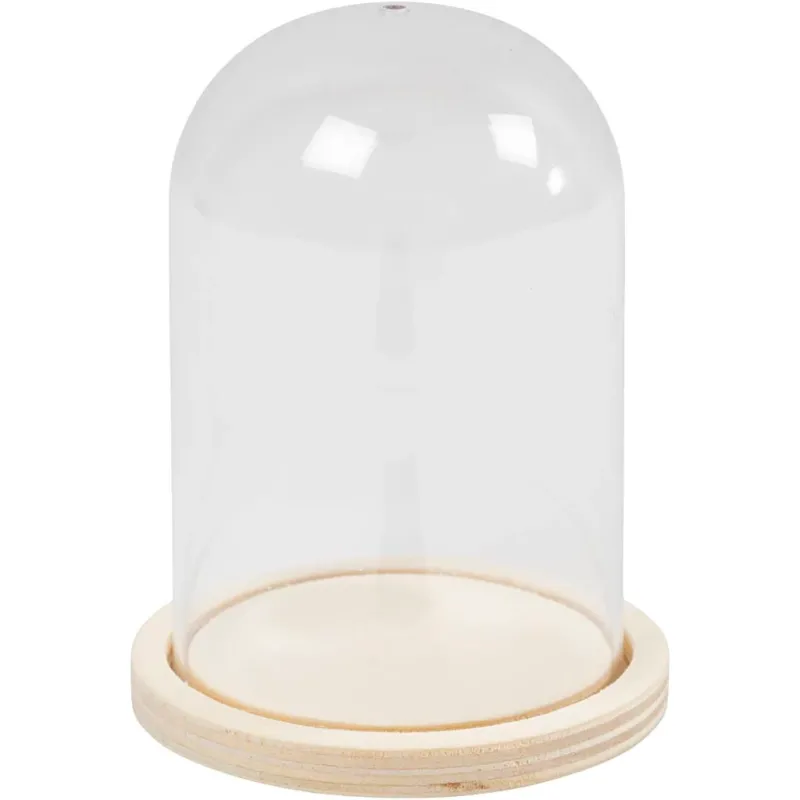 Bell on wooden base, H: 9,5 cm, dia. 6 cm, hole size 3 mm