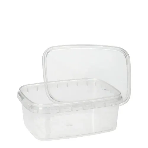 Der Starpak 50 Feinkostbecher ist ein rechteckiger, transparenter PP-Behälter mit Originalitätsdeckel von Starpak – perfekt, um Lebensmittel frisch und sicher aufzubewahren.