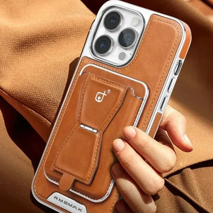 Lux Hold Leather Wallet Stand iPhone Case - Image 0