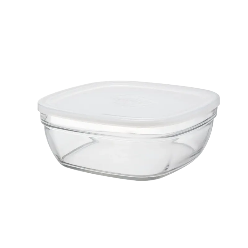 Freshbox - Boite de conservation carrée couvercle blanc 3,1L