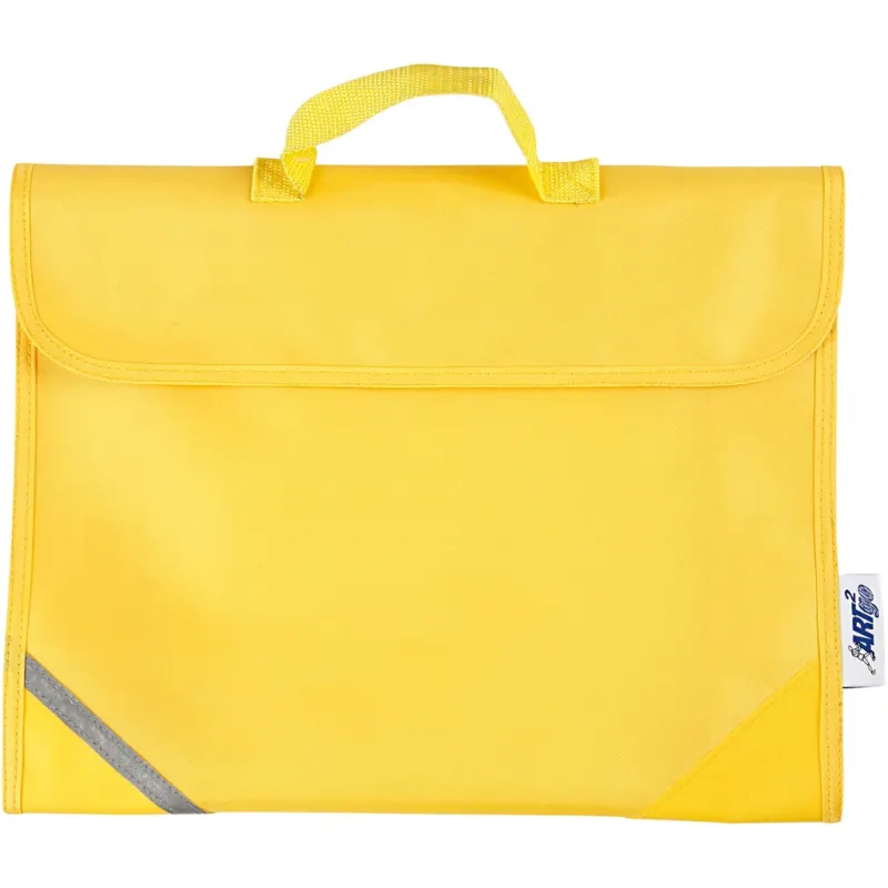 School Bag, D. 9 cm, size 36x29 cm, yellow