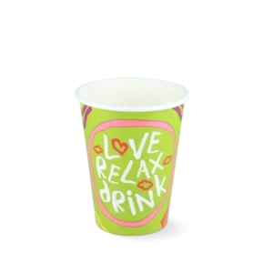 takeaware.nl Milchshake-Becher Milchshake-Becher klein 360ml 12oz grüner Karton