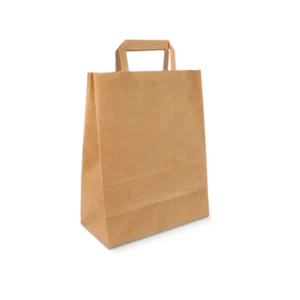 takeaware.nl Papieren tassen Papieren tasjes Klein kraft 22+10x28cm gerecycled