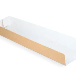 Panini tray 7x3x28 cm kraft/White (1.000 pcs)