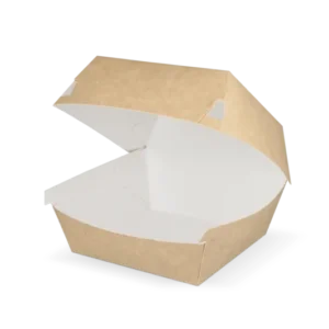 takeaware.nl Hamburgerbakjes Hamburgerbakje IP7 Klein kraft/wit BIO