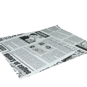 Hamburger Wrapping paper greaseproof 33x38cm FSC®Mix newspaper White (2.000 pcs)