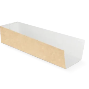 Hotdog tray 7x5x23 cm kraft/White (1.000 pcs)