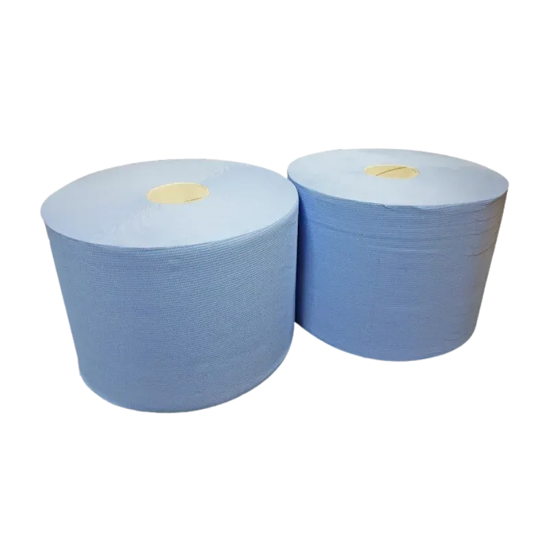 takeaware.nl Handdoek- en poetspapier Industrie Poetsrol 2 laags 26cm 190m Blauw