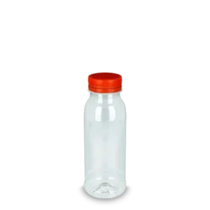takeaware.nl rPET flesje 250cc met oranje vaste dop