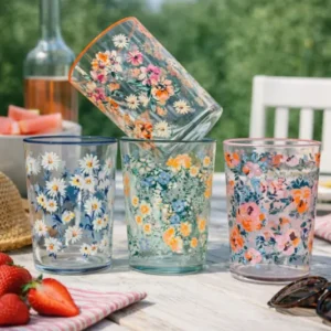 Trinkgläser Flora - Packung mit 4 Stück