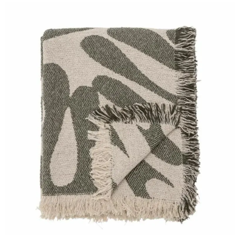 Plaid Grün – Recycelte Baumwolle