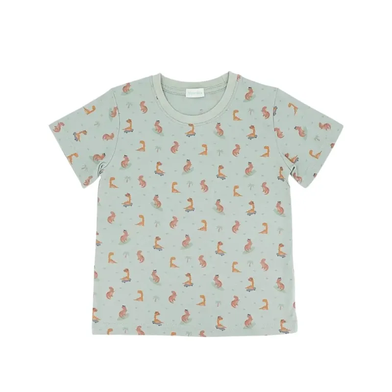 Baumwoll-T-Shirt Cool Dinos grün