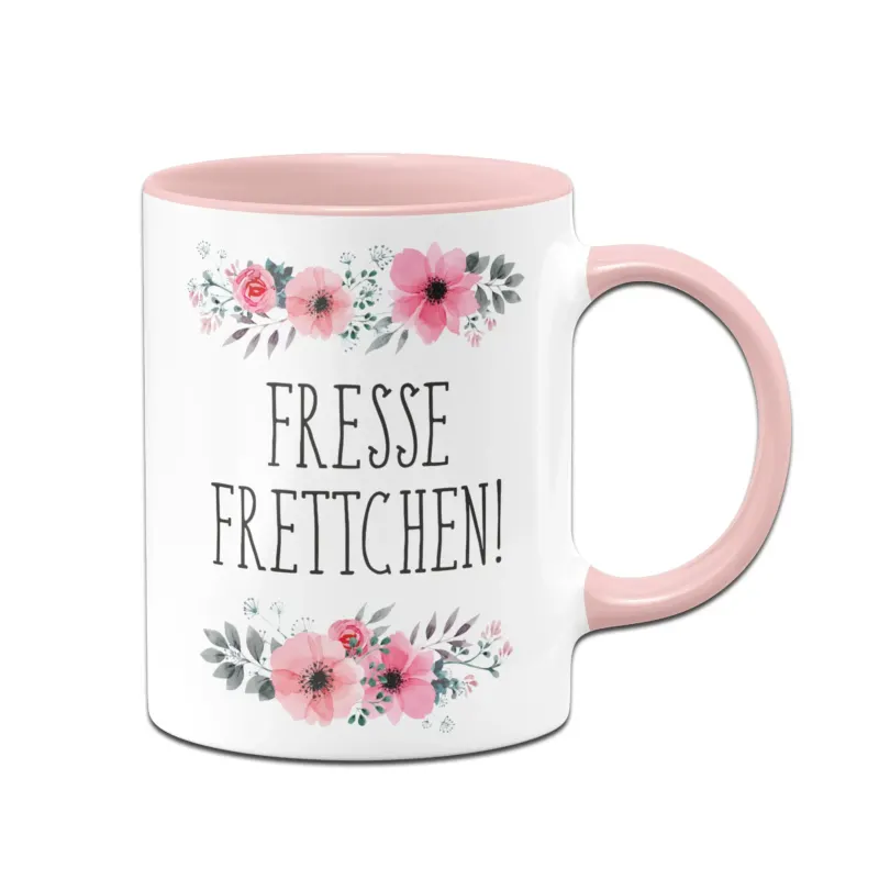 Bild: Tasse - Fresse Frettchen! - blumig.