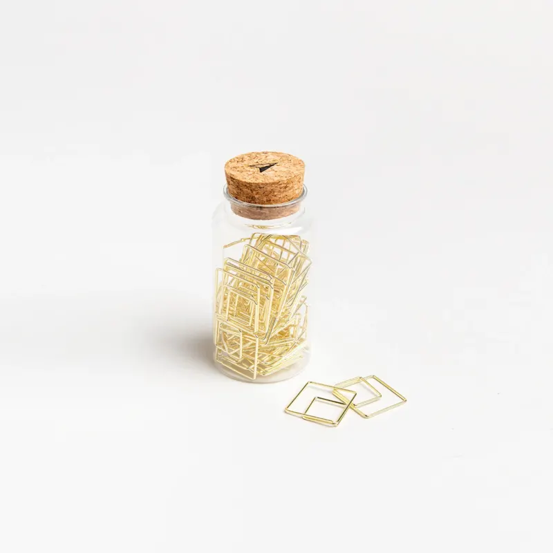 Büroklammern Geo – Gold · 50 Stück · Glas | Somewhere