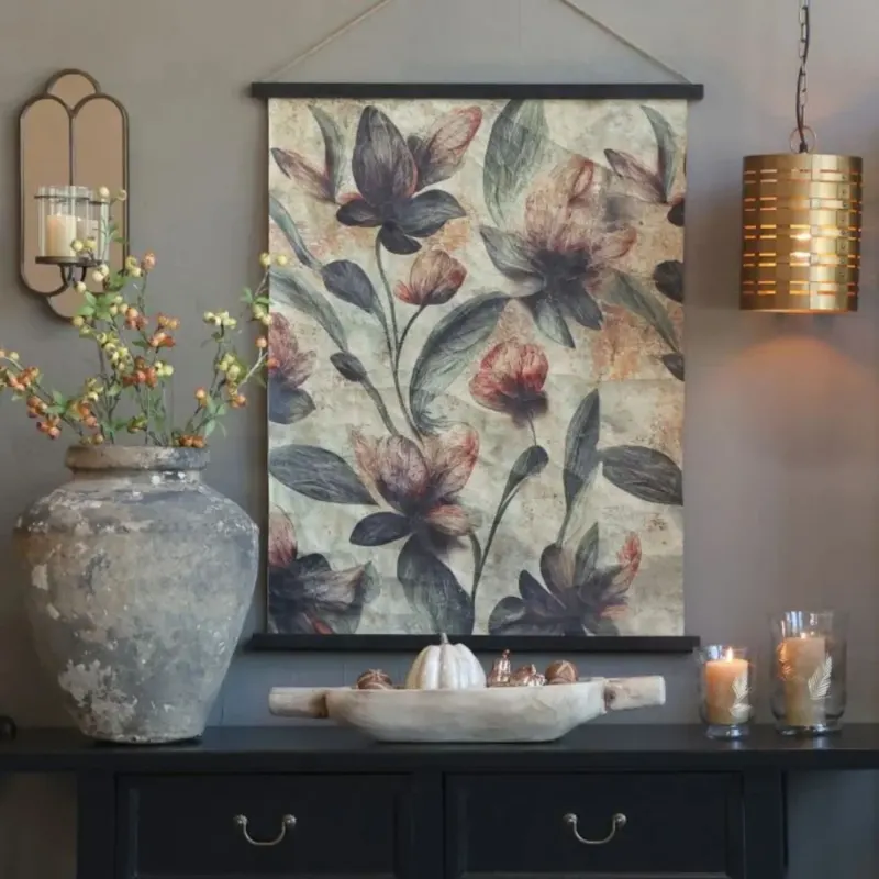 Leinwand mit Blumen zum Aufhängen - Chic Antique