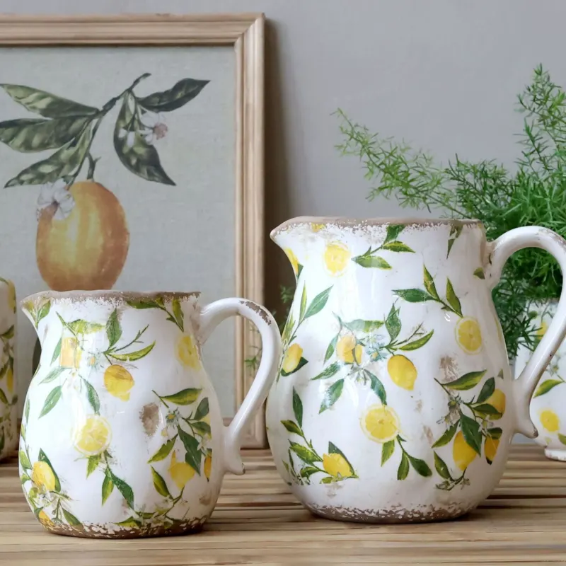 Limone Krug mit Zitronenmotiv - Mehrere Größen - Chic Antique