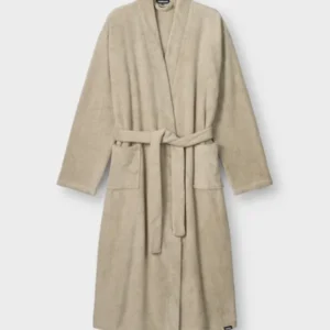 HUMDAKIN Cotton-terry Weave-knit Robe | Organic Cotton Organic Textiles 01 Light Stone