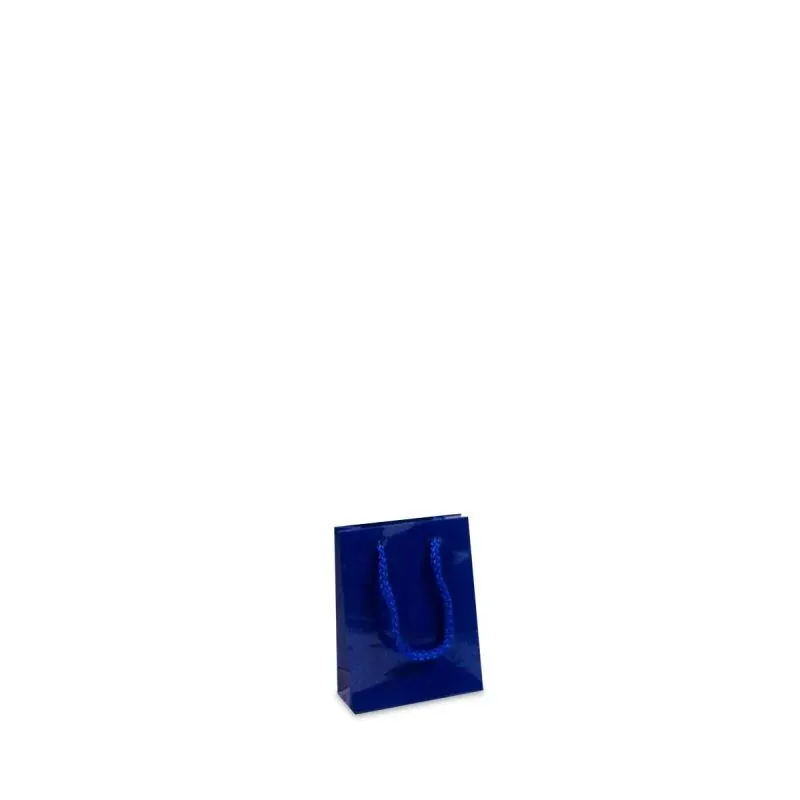 Glossy Carrier Bags 10+4,5x13cm Dark Blue