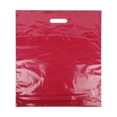 Budget-Kunststofftaschen 45x50+2x4 cm Bordeauxrood (500 Stück) [FP-DQU019]