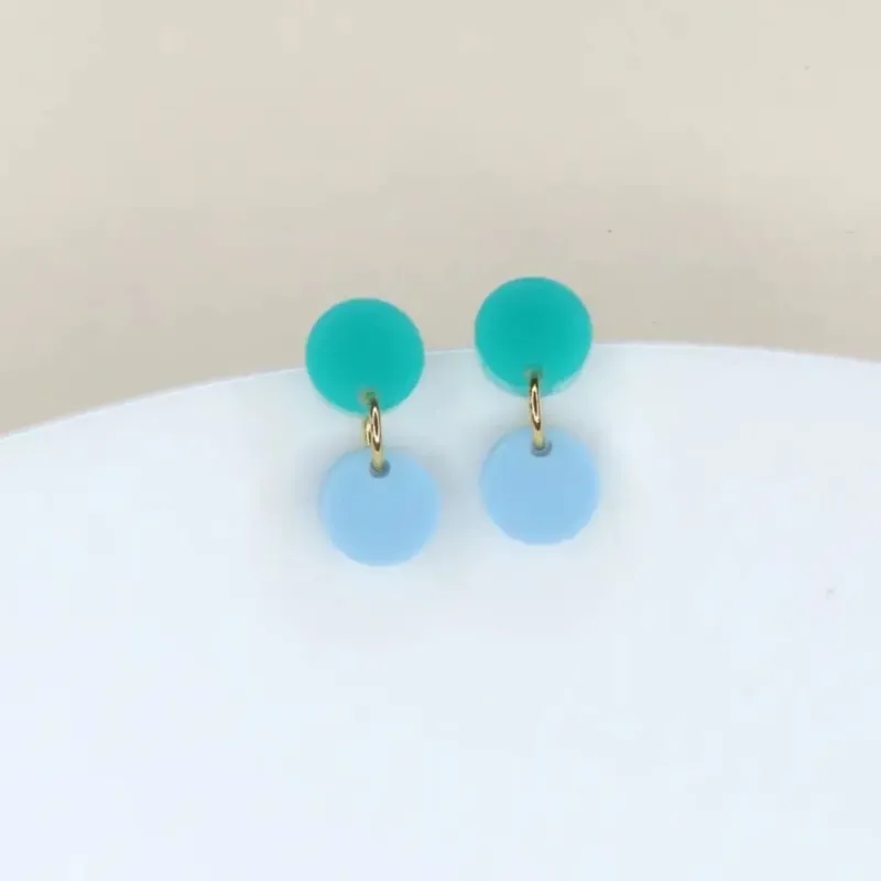 Damen Ohrringe Dotty türkis/hellblau