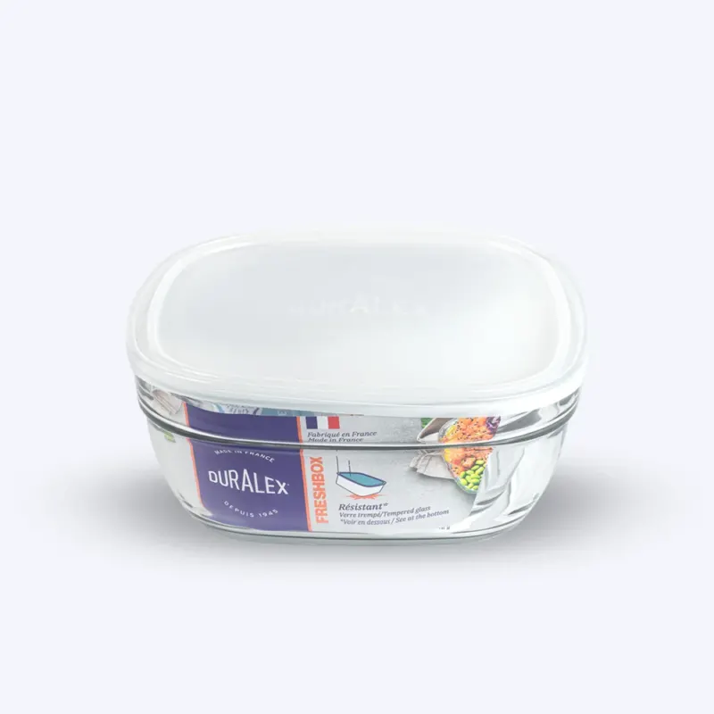 Freshbox - Boite de conservation carrée couvercle blanc 2L