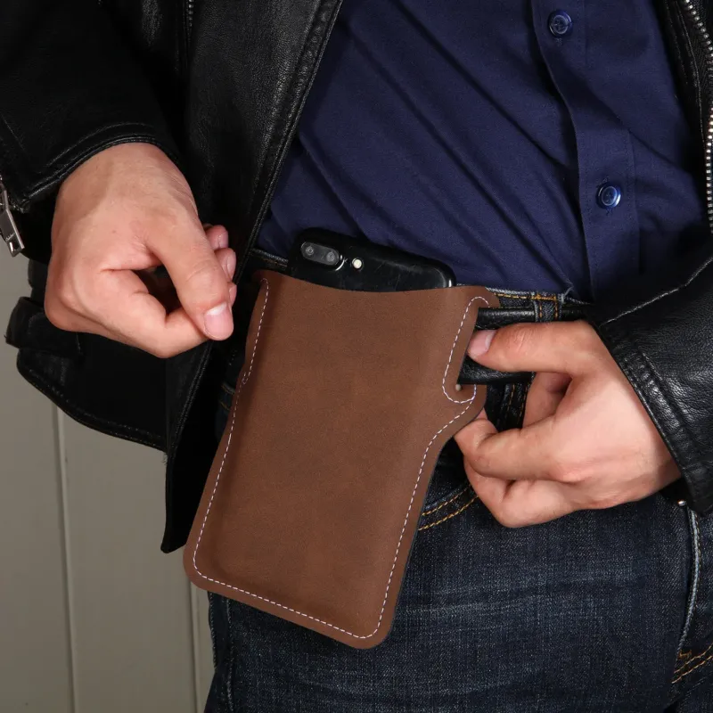 Retro Leather Waist Phone Holder - Image 0