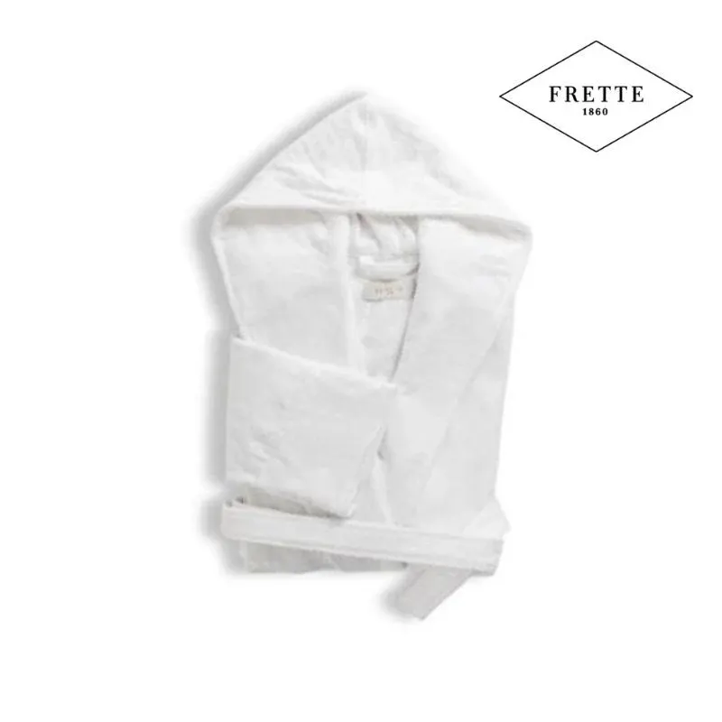 Accappatoio con cappuccio in velour 400 g/m2 bianco - Frette