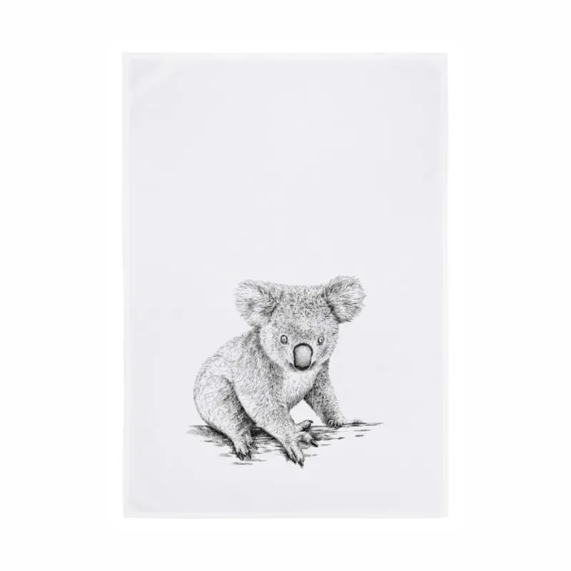 Geschirrtuch - Koala, dunkelgrau