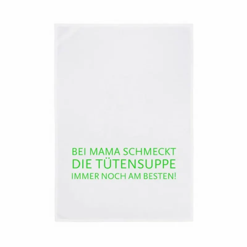 Geschirrtuch - bei Mama schmeckt die Tütensuppe immernoch am Besten!
