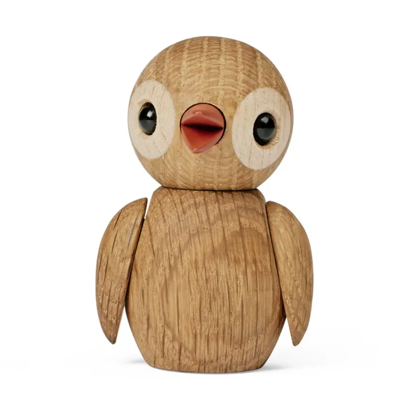 Deko-Vogel "Jokey Oak" – Eiche · 6,5 cm | Spring Copenhagen