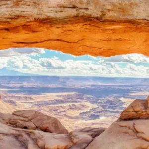 Küchenrückwand-Mesa Arch-Panorama bei Sonnenaufgang