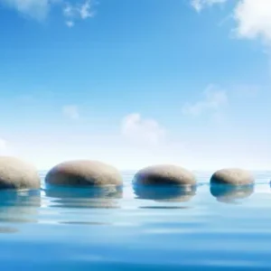 Küchenrückwand-Steinreihe auf Wasser