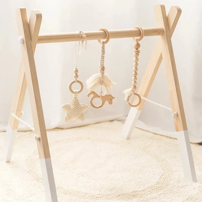 Minimalist Wooden Baby Activity Gym Playground - Image 0