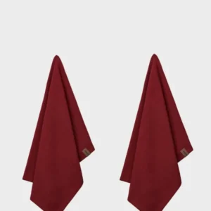 HUMDAKIN Bio Geschirrtuch - 2er Pack Organic Textiles 212 Maroon