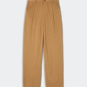 Pinstripe Carpenter Pant - Camel/Burnt Sienna