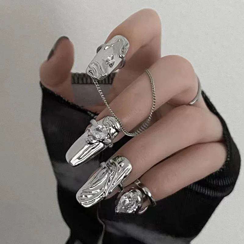 Creative Gothic Metal Nail Rings - Image 0