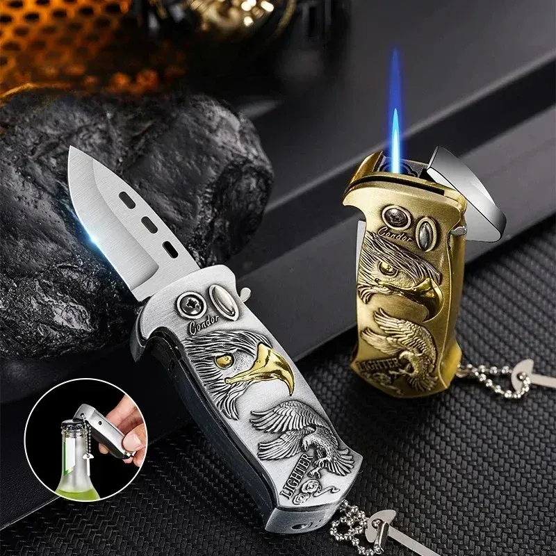 Outdoor Portable Metal Folding Knife Lighter - Image 0