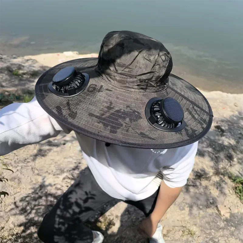 Cool Fast Super Wide Solar Fan Hat - Image 0