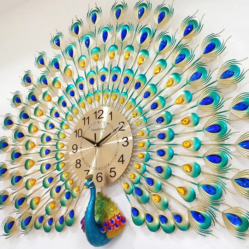 Majestic Peacock Creative Wall Clock - Image 0