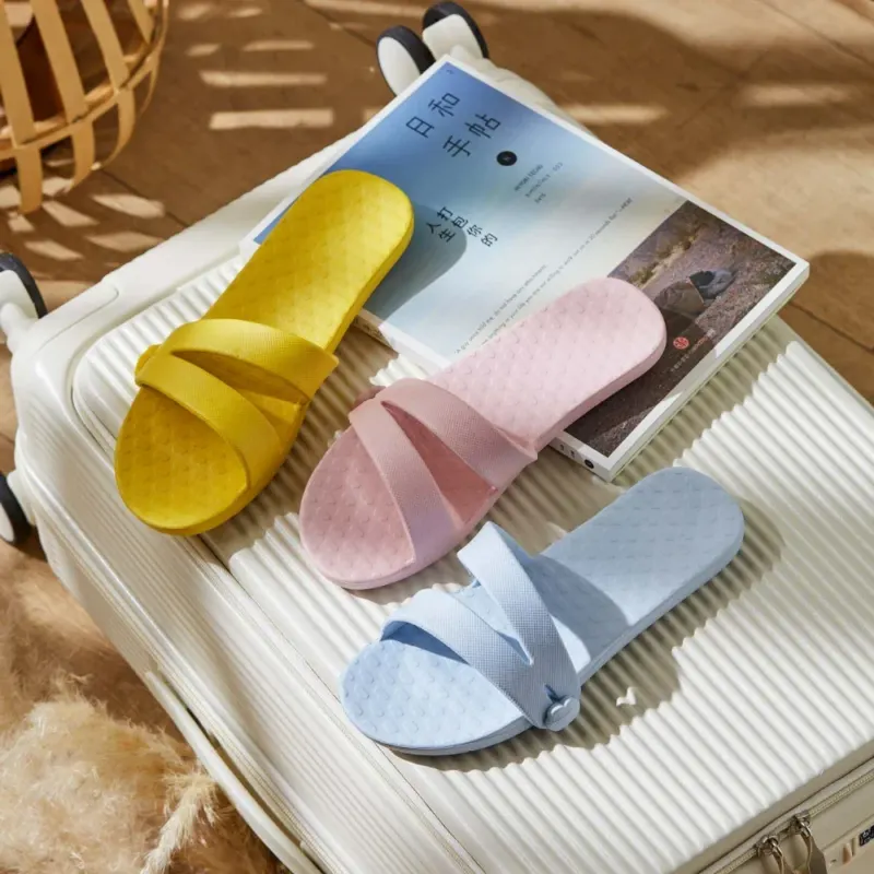 All Season Colorful Foldable Travel Slippers - Image 0