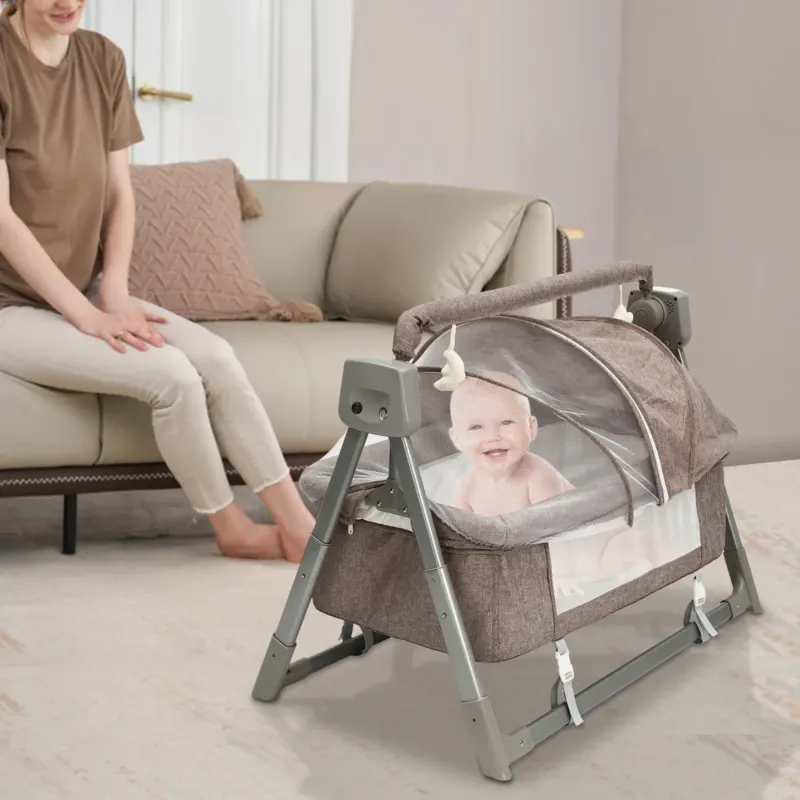 Automatic Rocking Music Remote Control Baby Crib - Image 0