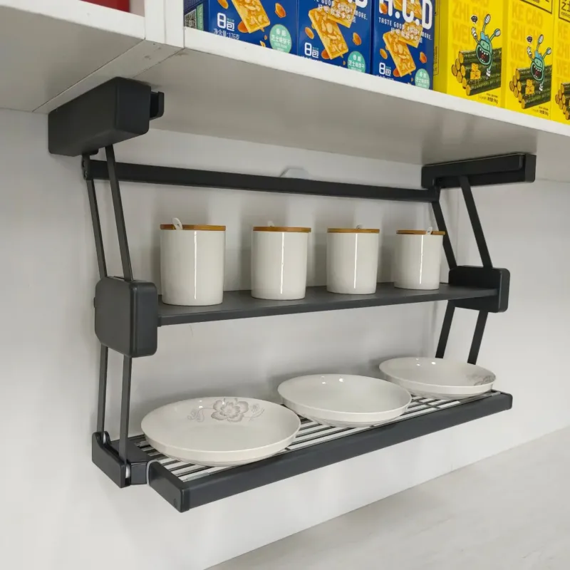 Retractable Hanging Kitchen Cabinet Storage Shelf Organizer System - Image 0
